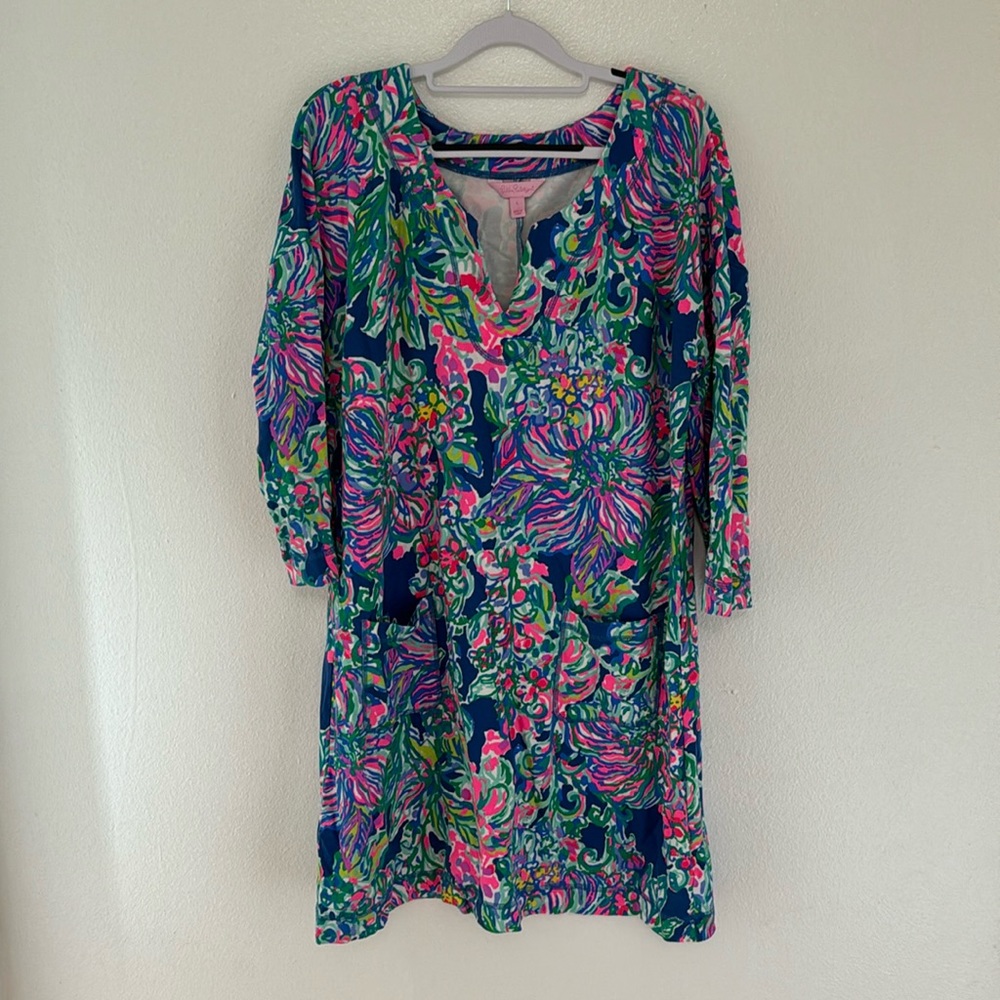 Lilly Pulitzer dress stretchy cotton womens size large